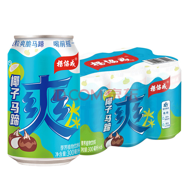 杨协成椰子马蹄爽 果肉饮料粒粒爽脆300ml*6罐