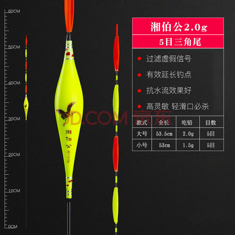 超醒目金龙浮漂无铅自立纳米飞铅漂野钓流氓漂 湘伯公5目三角尾 吃铅