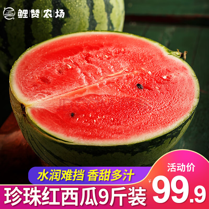 【现货】山东精品仁风富硒西瓜 薄皮黄心黄瓤西瓜 新鲜水果生鲜 脆甜