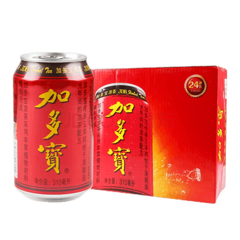 加多宝 罐装凉茶310ml*24整箱易拉罐清凉夏季饮料红罐解暑 加多宝310