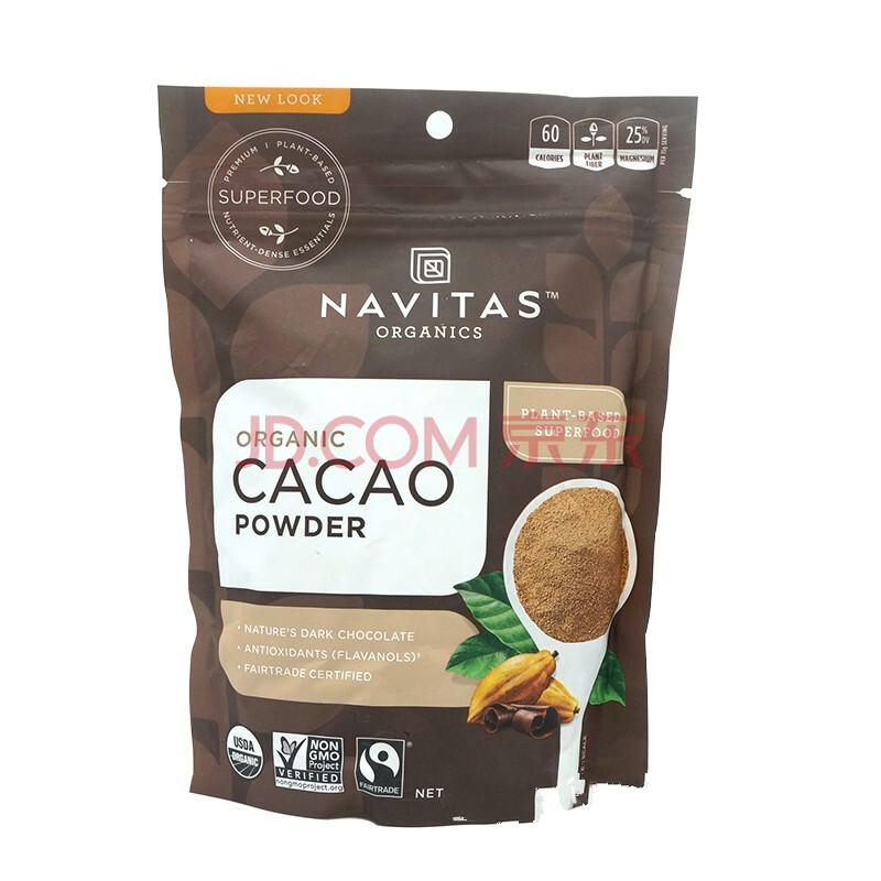 美国navitas cacao powder有机原生可可粉无麸生酮饮食454g 可可粉227