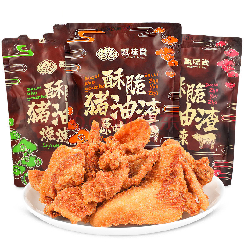 5折 猪油渣100g大包袋装干炸五花肉原味香辣酥脆片温州特产零食 原味