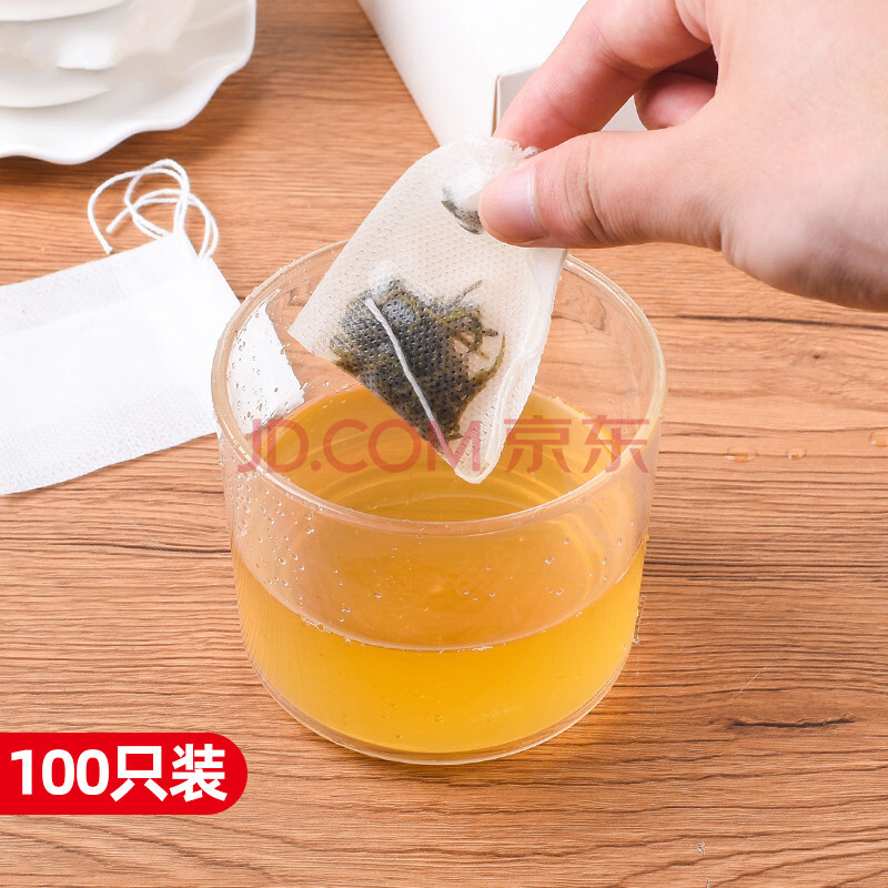 100只一次性茶包袋无纺布茶叶袋小号茶袋佐料包过滤袋茶叶泡茶袋