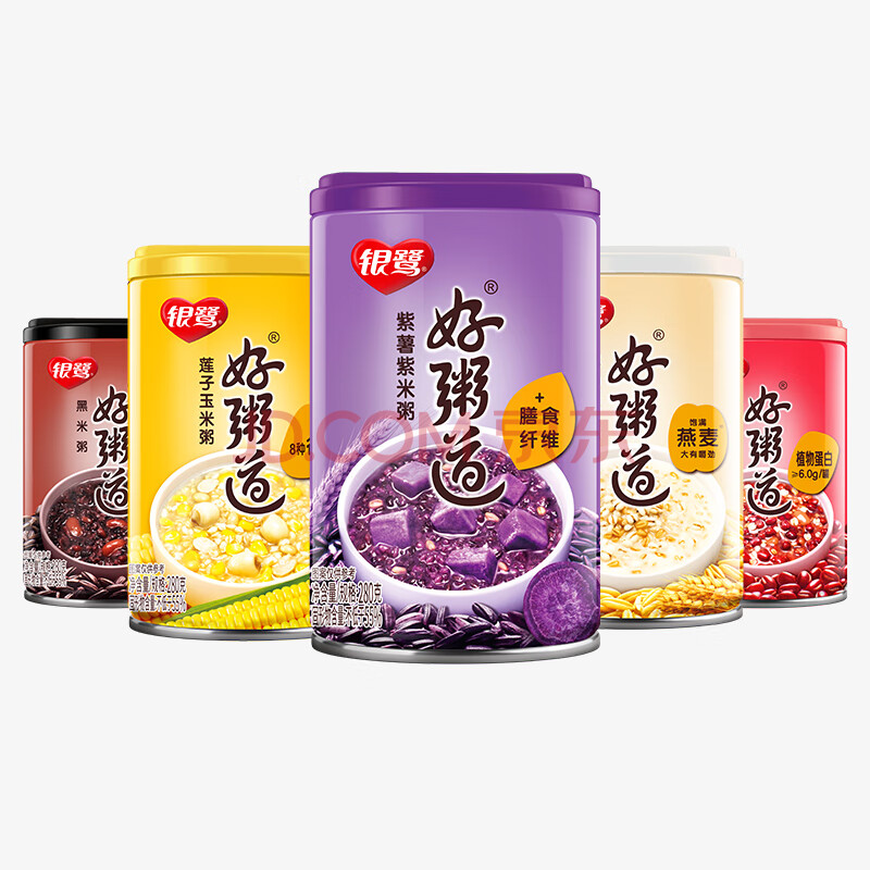 好粥道黑米八宝粥整箱装速食粥早餐280g*12罐装即食方便粥饭 五种口味