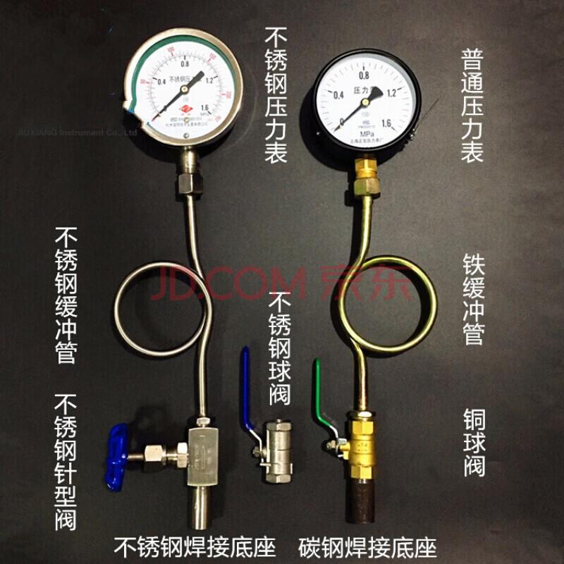 5-g1/2不锈钢压力表缓冲管m14*1.