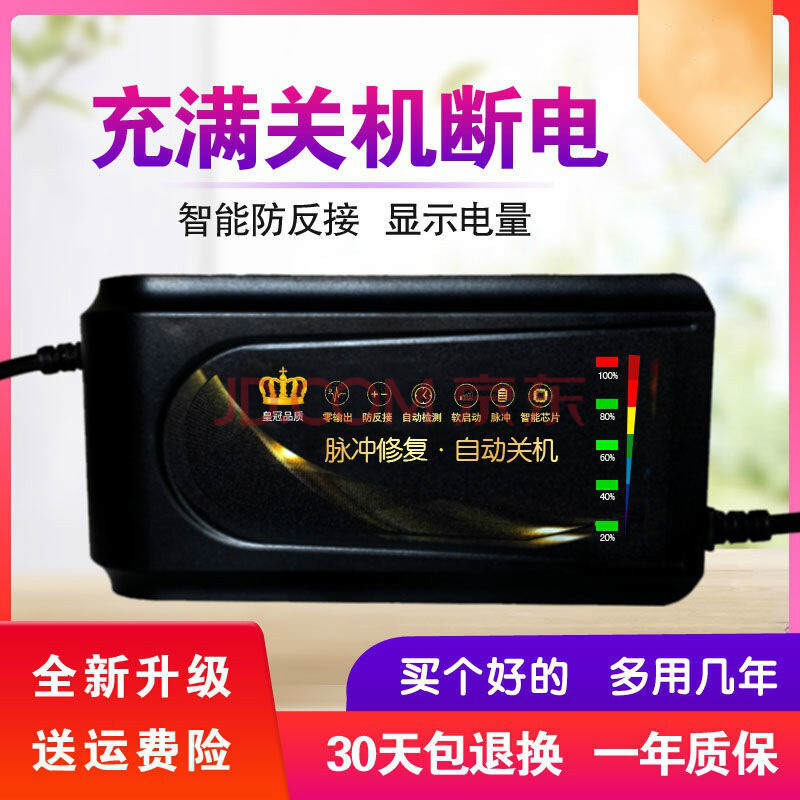 充满自动断电两轮三轮电动车充电器12v20v48v60v72v电瓶车充电器快充