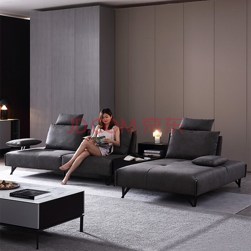 风羽谷 沙发 意式极简布艺沙发现代简约客厅大户型北欧超深坐宽科技布