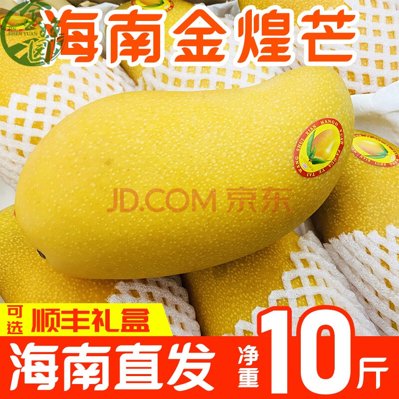 【顺丰直达】海南三亚特产金煌芒芒果新的大果新鲜金黄水仙大水果礼盒