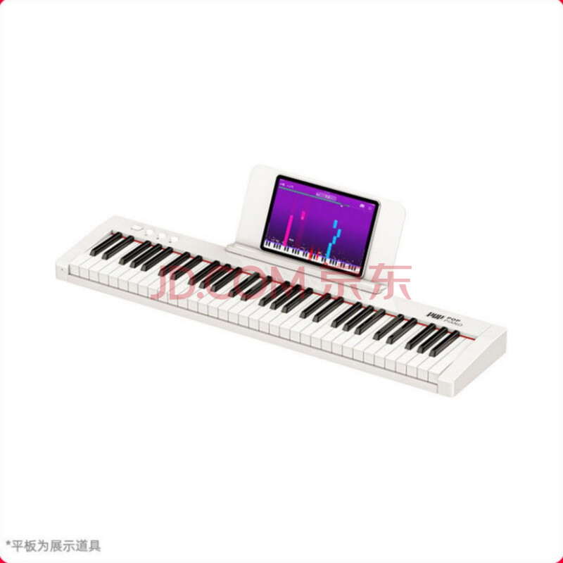 智能电子琴儿童成年初学者入门61键多功能幼师专用电子琴 【白色】