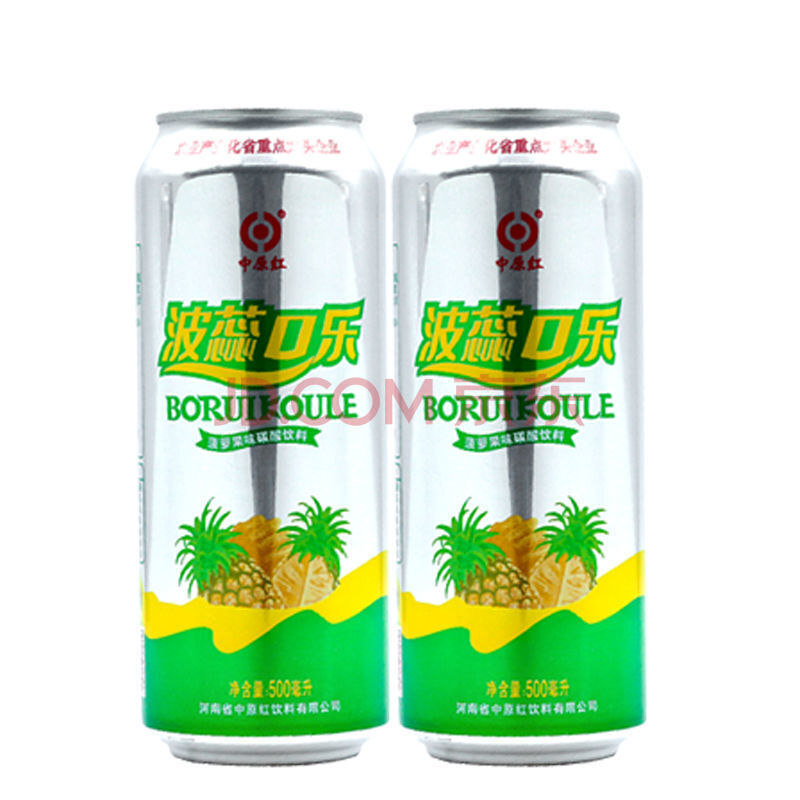 波蕊口乐郏县特产中原红口乐菠萝味碳酸饮料 500ml*4罐