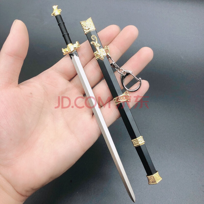 中国古代名剑 湛卢剑越王剑金属八面汉剑如意剑带鞘模型挂件 22厘米