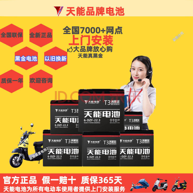 天能 黑金电池 48v 60v 72v 黑金电瓶12a 20ah 两轮车电池 真黑金 以