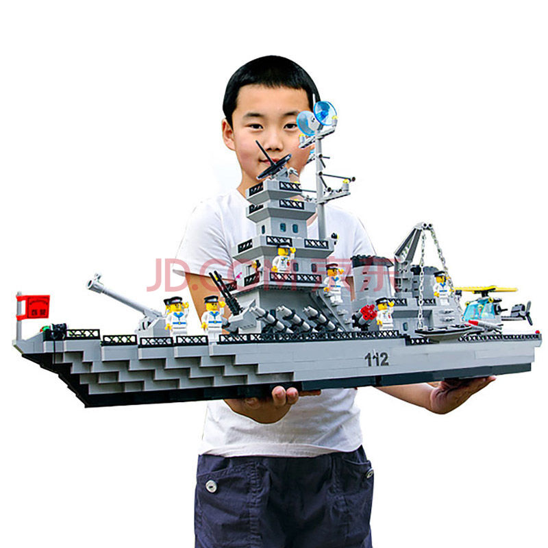 兼容乐高积木玩具军事航空母舰高难度大型男孩礼物玩具拼装6-10岁
