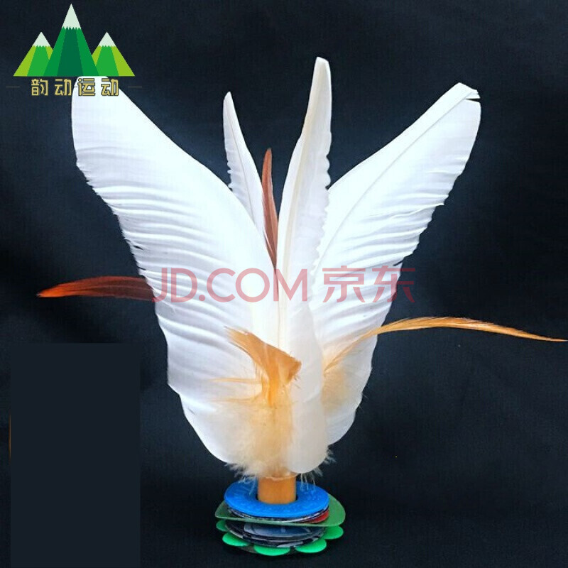 【京选】大白毽毽球毽子花毽比赛毽球大白毽鸡毛毽子耐踢牛津底t 大号