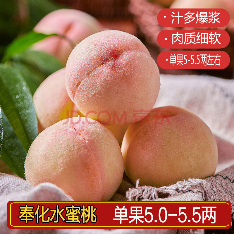 奉化水蜜桃12个装 新鲜水果桃子 湖景蜜露大桃子 宁波