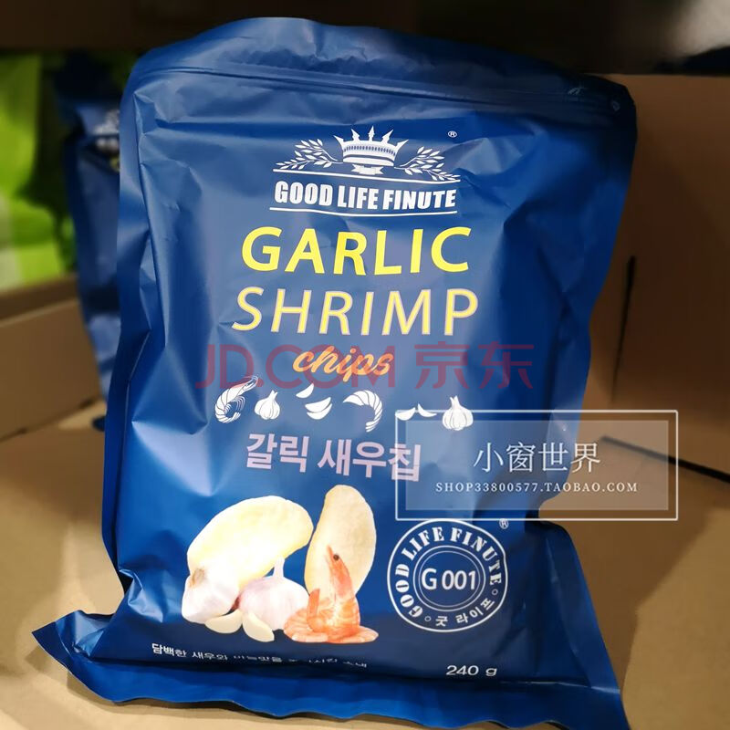 山姆会员超市代购 趣莱福 蒜味虾片 240g 休闲网红零食