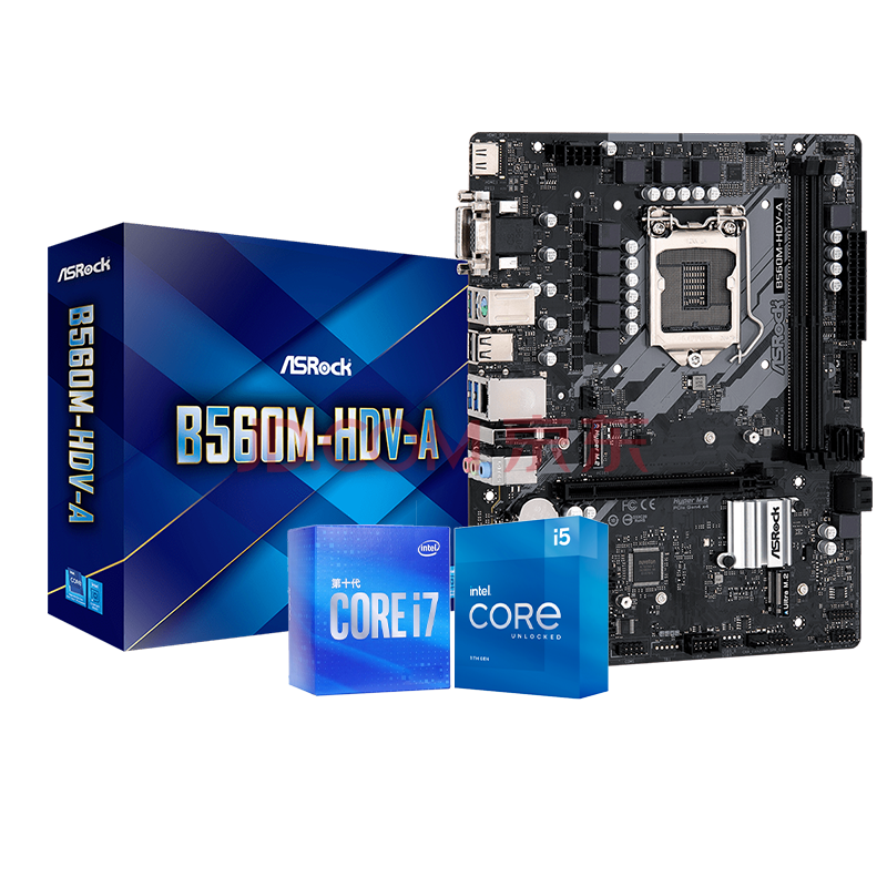 intel酷睿i510400f配什么主板, intel/英特尔 i5 10400f/10400/10600kf盒装搭华擎b560 cpu主板套装 b