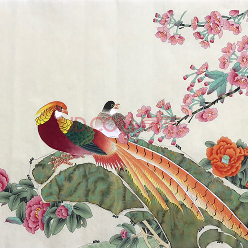 秦霞 著名画家《精工笔 尺寸【140x68cm 四尺