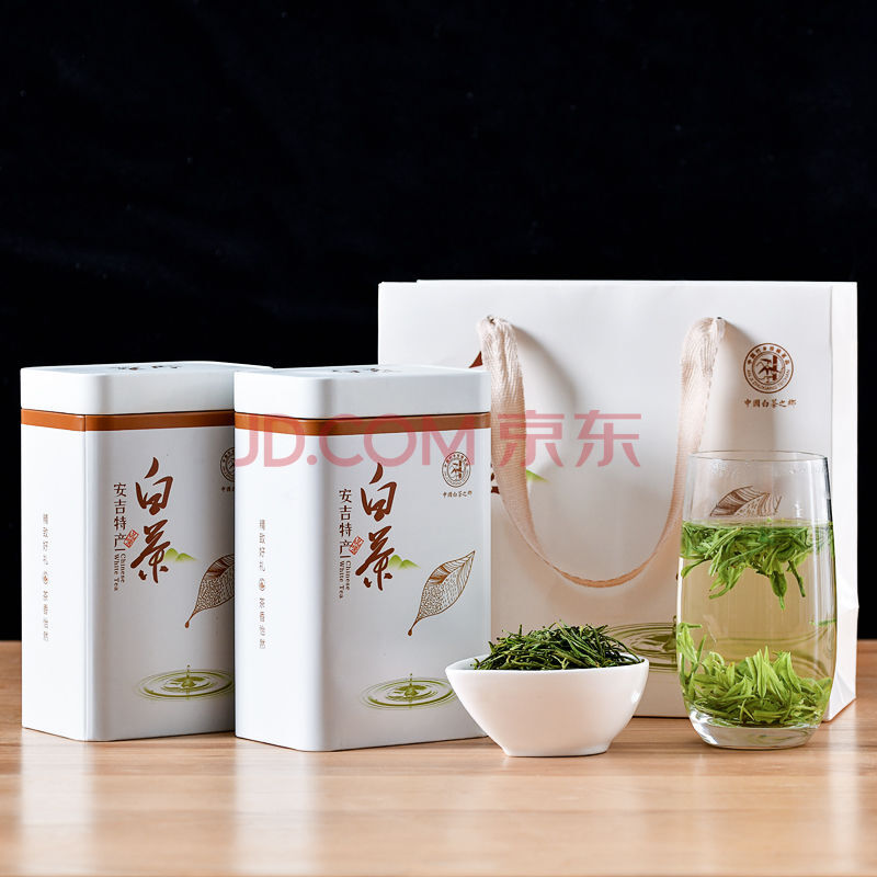拾茗集 安吉珍稀白茶2021新茶明前春茶绿茶茶叶正宗浙江白茶250礼盒装