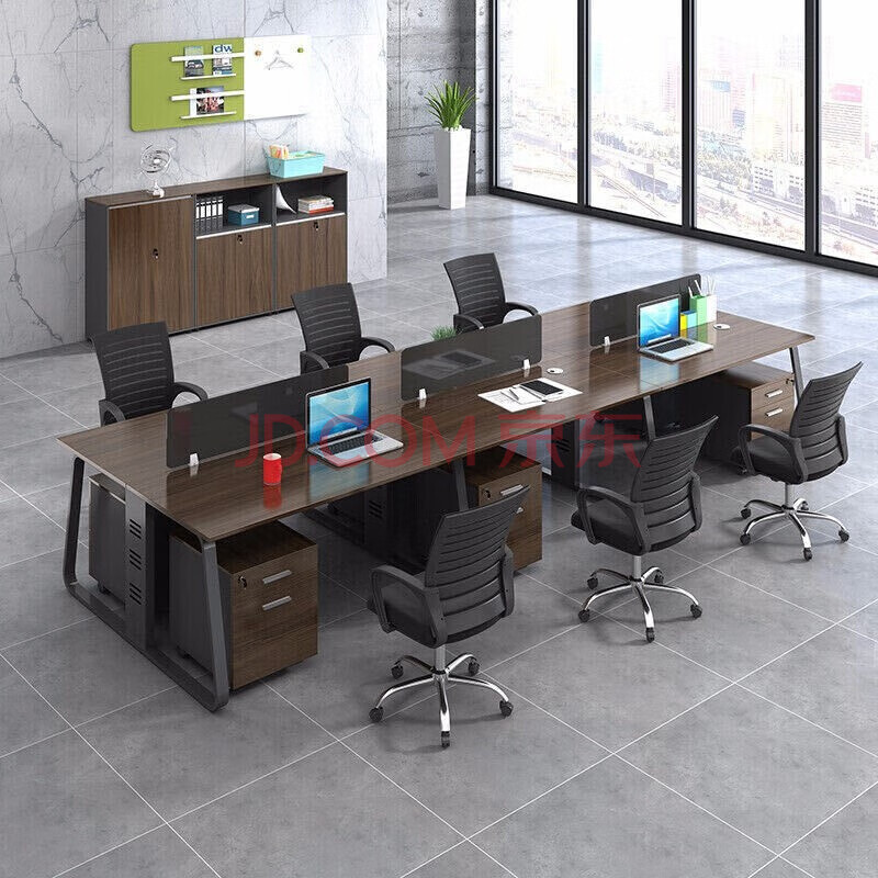 仟已办公家具职员办公桌椅组合双人4/6人位办公室简约现代员工电脑桌