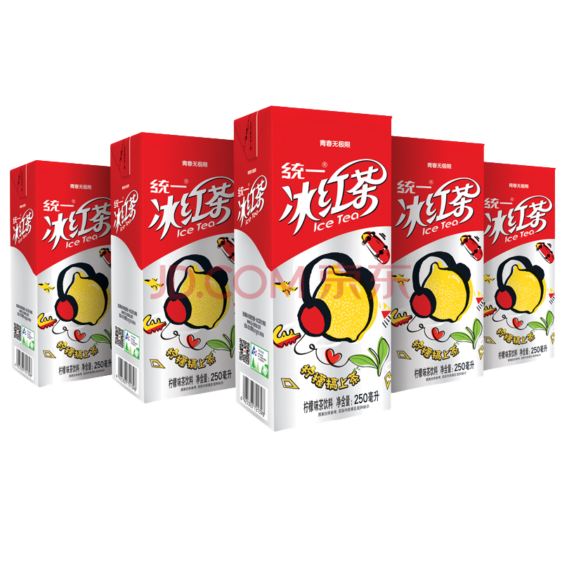 统一冰红茶/太魔性柠檬红茶饮料250ml*24盒整箱装【by