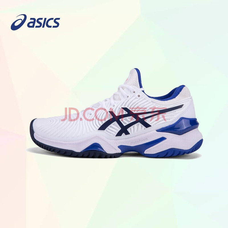 asics亚瑟士网球鞋女子court ff 2运动鞋舒适女鞋 白色/蓝色 39.