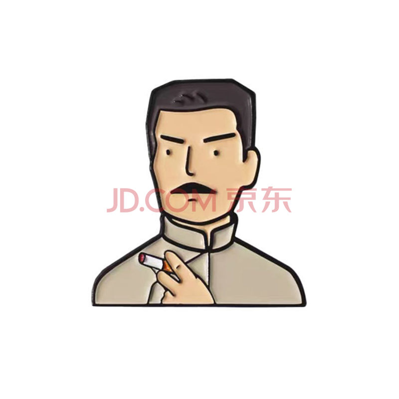 鲁迅马克思胸针ins潮个性可爱卡通金属徽章创意百搭勋章配饰别针 语文