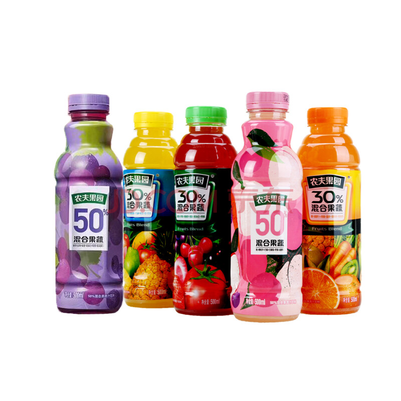 农夫果园混合果蔬汁胡萝卜橙波芒番茄葡萄桃子500ml30P%果汁 番梅15