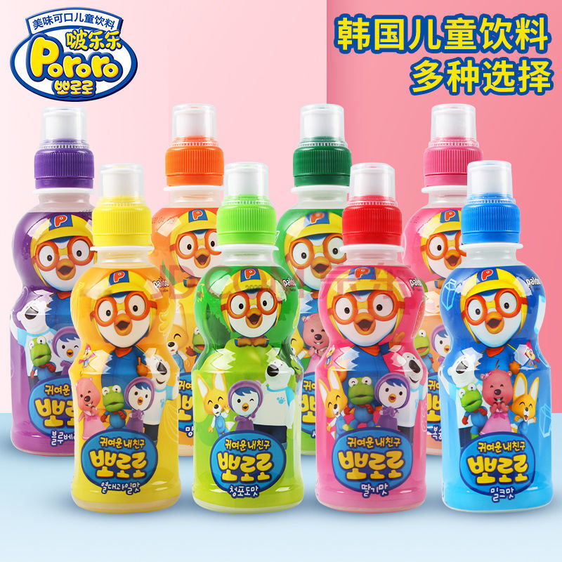 pororo宝露啵乐乐饮料235ml/瓶整箱韩国进口网红混合饮品 苹果味235ml