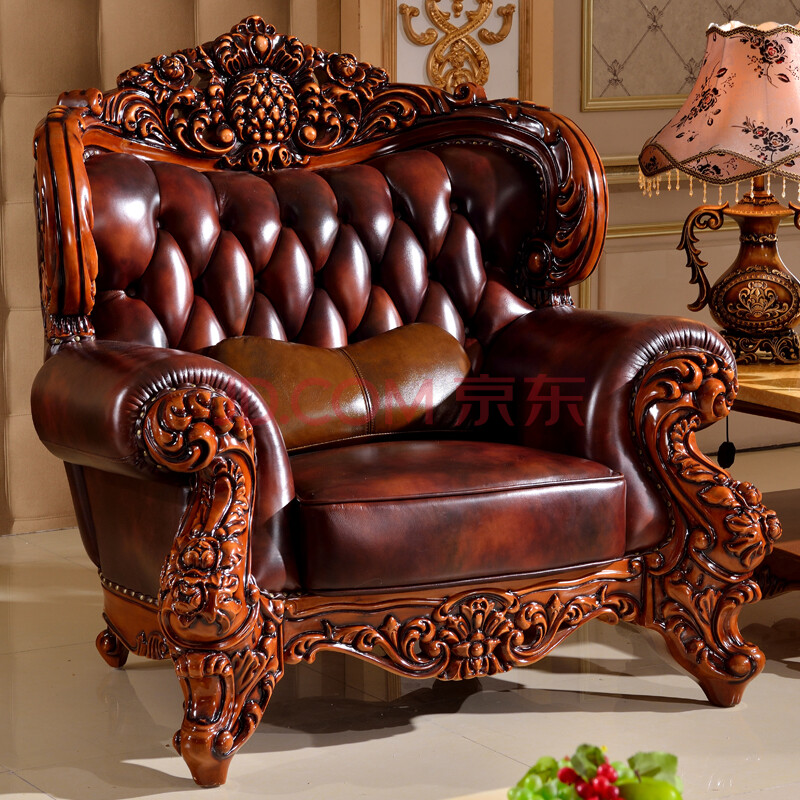 皇家路易斯 欧式真皮沙发 美式豪华大气别墅客厅头层牛皮仿古色奢华