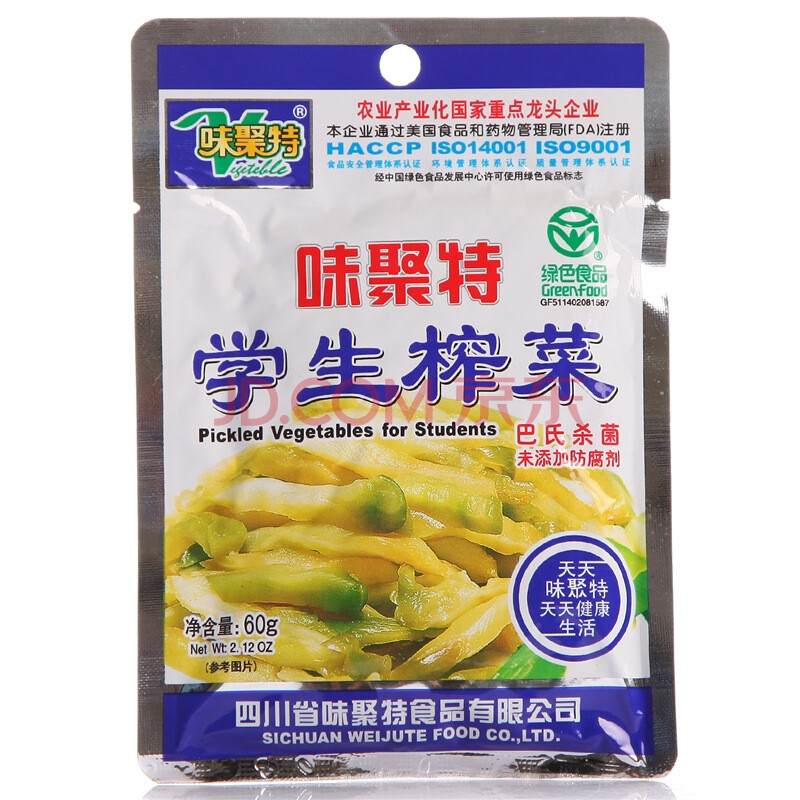 味聚特学生榨菜60g/袋