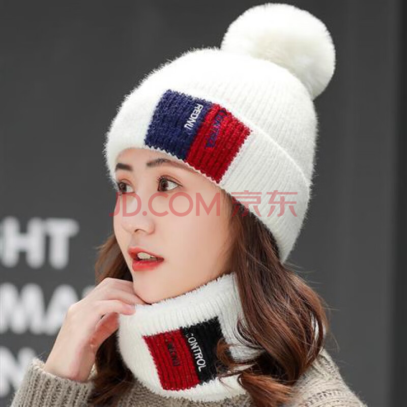 新品毛线帽子女冬天潮韩版百搭秋冬季圆脸适合时尚保暖加绒加厚针织帽