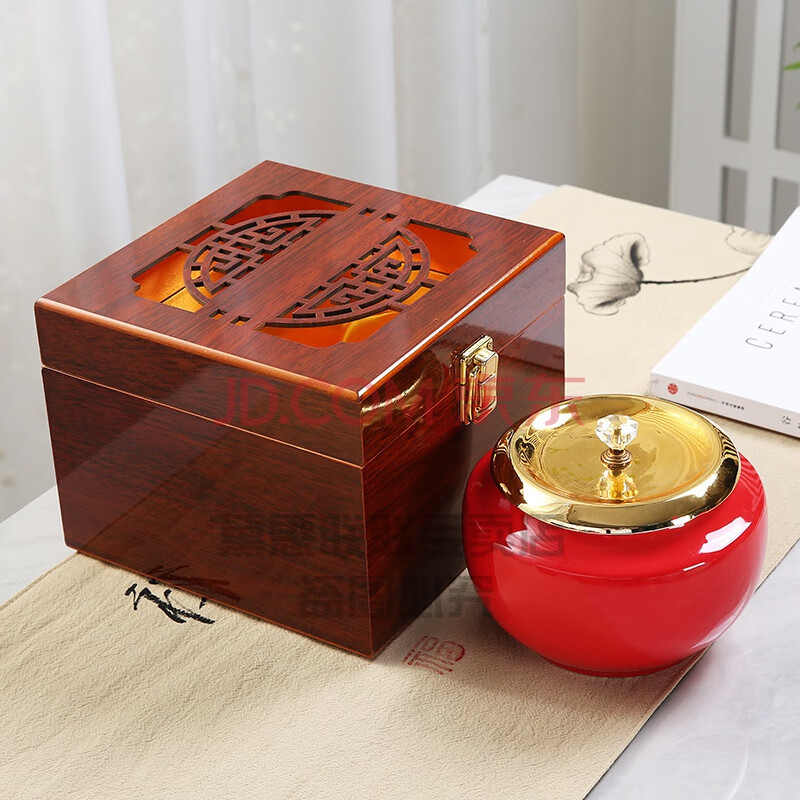 高档茶叶盒礼盒 茶叶盒空盒茶叶包装盒空盒红茶绿茶通用陶瓷茶叶罐单