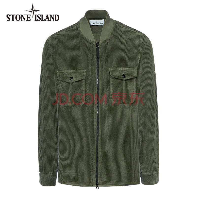 石头岛stoneisland秋冬奢侈品男装休闲夹克751511611v0055xl灰绿色xl