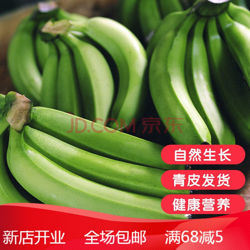云南高山甜香蕉10斤当季现摘水果青皮大香蕉5斤整箱 5斤蕉小肉少
