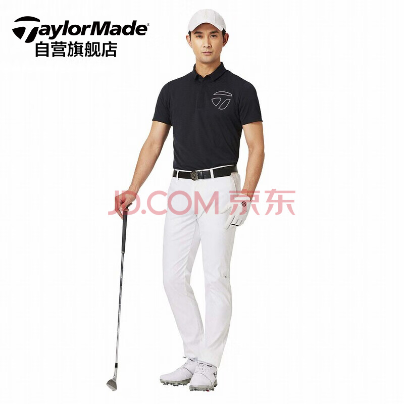 泰勒梅taylormade高尔夫短袖POLO衫 男士夏季高尔夫T恤高尔夫球衣 高尔夫服装N92405 黑色M