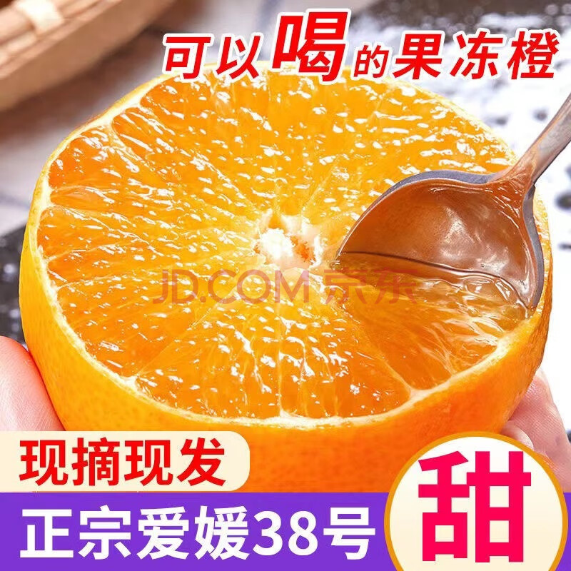 寻鲜馆 精选四川爱媛38号果冻橙 柑橘桔子 新鲜水果蔬菜 8斤中果