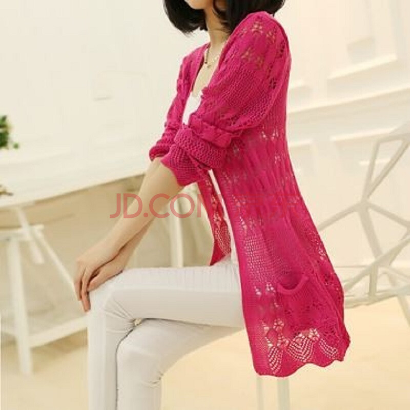 2014新款春装夏装女装韩版<em>中</em>长款<em>针织衫女开</em>