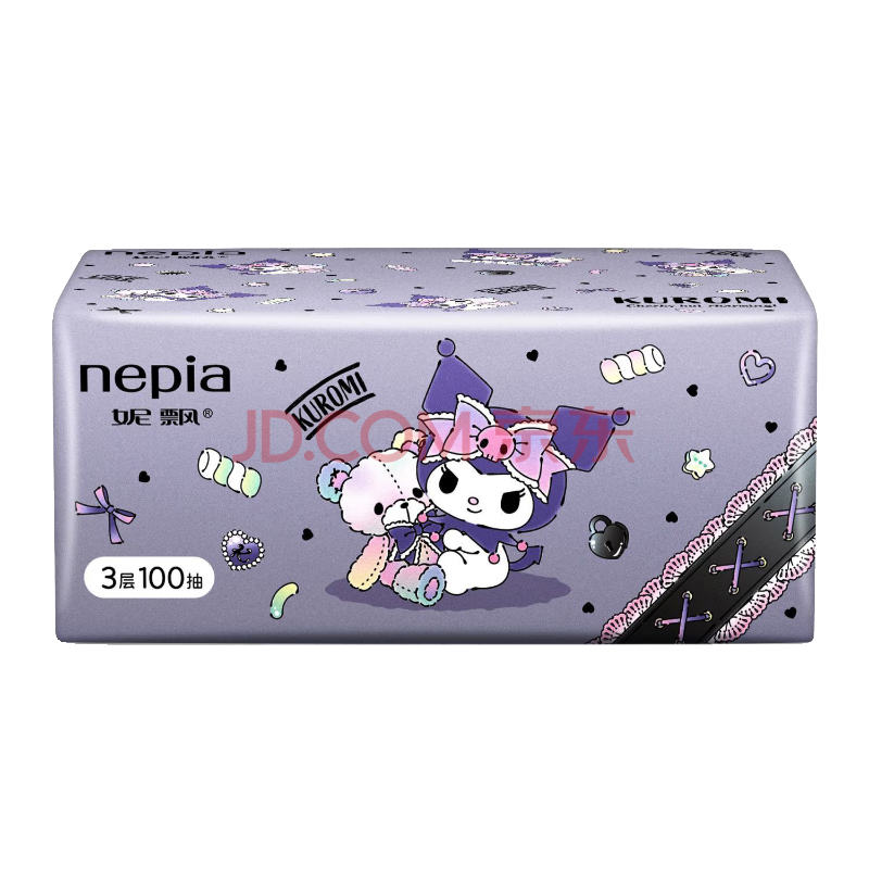 NP100库洛米120S码24B 妮飘软抽3层100抽24包装