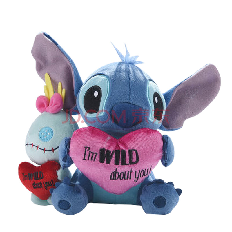 迪士尼(disney)官方正品 史迪奇小金情侣表白生日礼物毛绒玩具娃娃