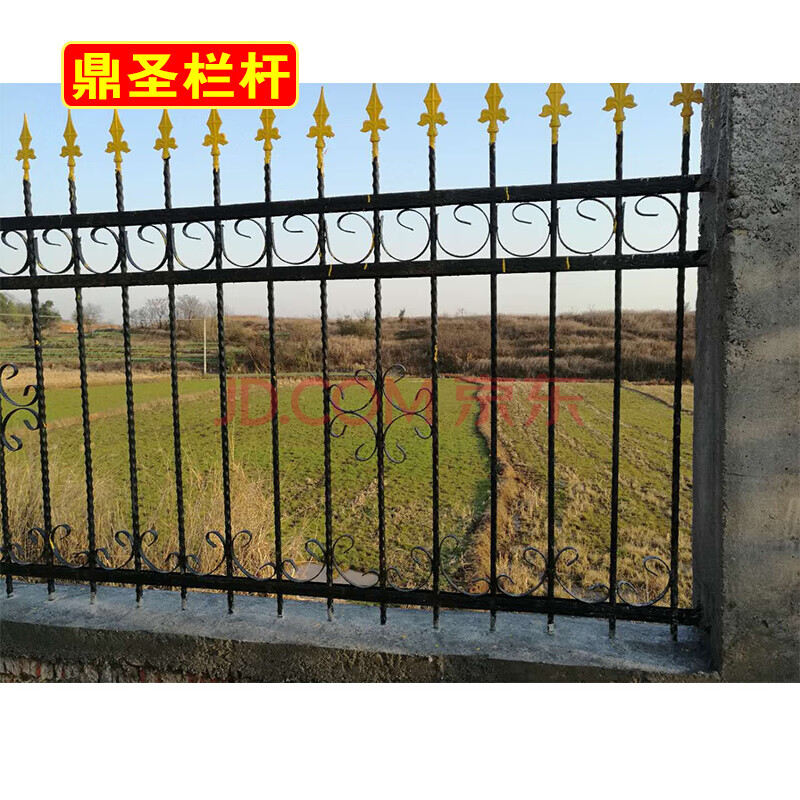 定做 铁艺锌钢围栏护栏铸铁围墙花园隔离栏欧式别墅庭院围墙铁栅栏