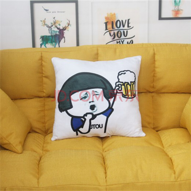 毛绒布艺 靠垫/抱枕 画黛(huadai) 【生日礼物】搞笑表情包抱枕 暴走