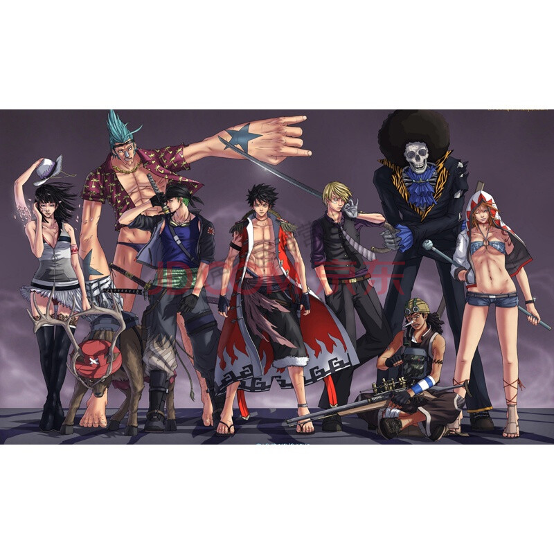 海贼王海报墙贴路飞索隆学生宿舍卧室超大墙纸壁纸动漫贴纸装饰画 深