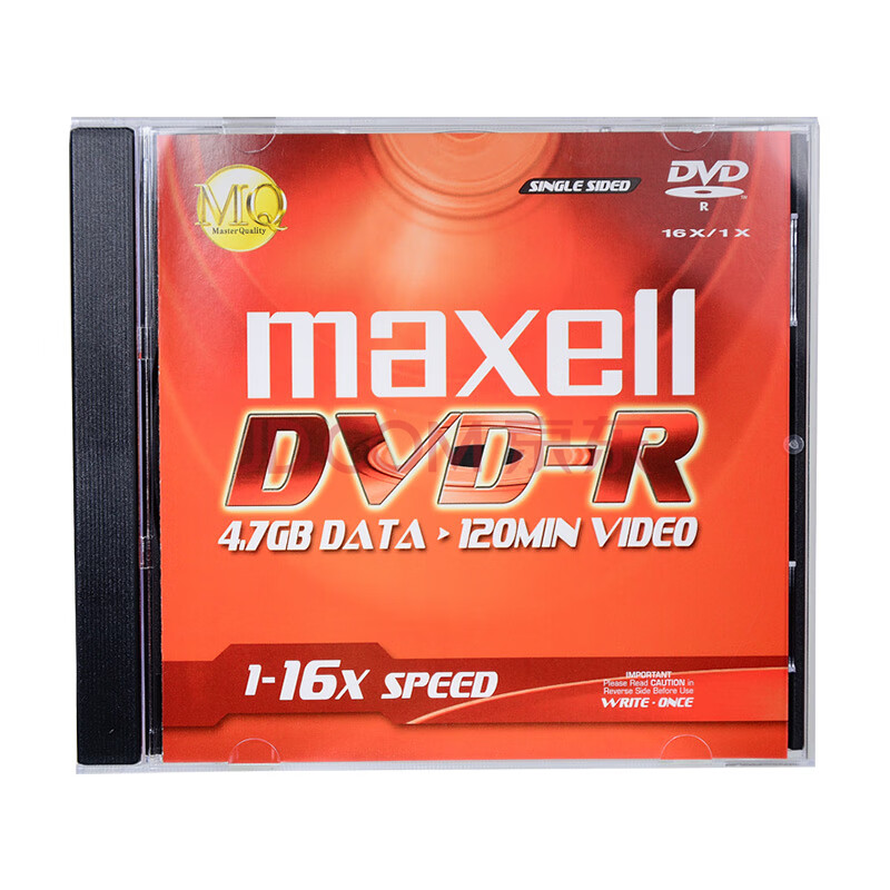 麦克赛尔（maxell）DVD-R光盘 刻录光盘 光碟 空白光盘 16速4.7GB 1片盒装，5盒/包