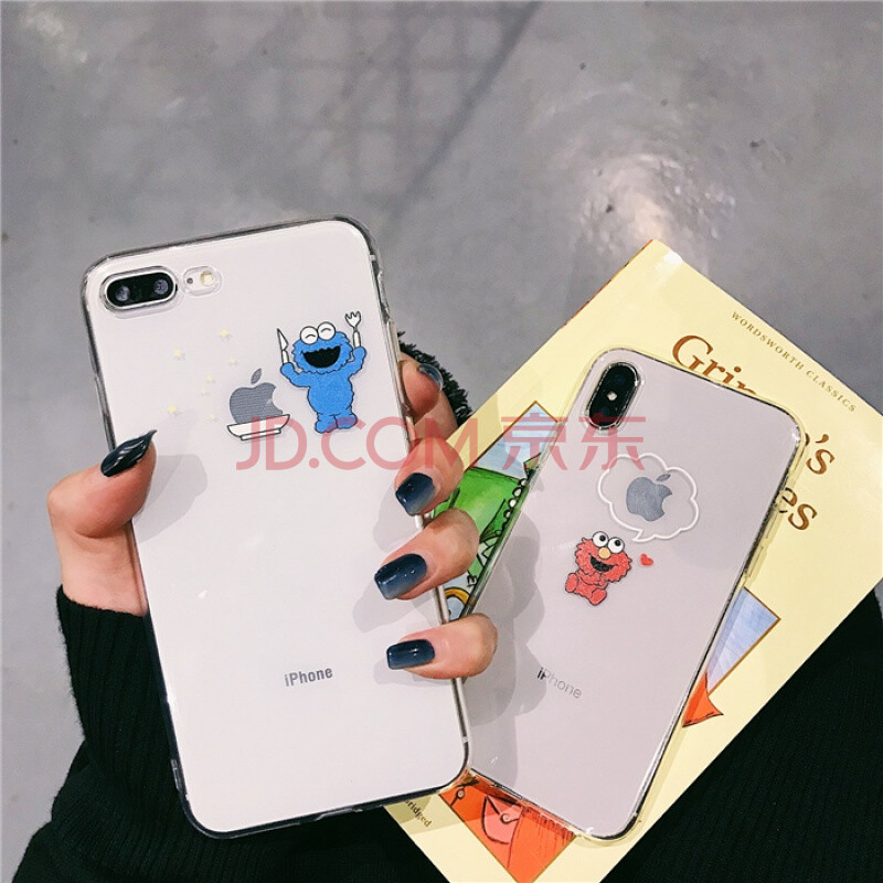 搞怪卡通透明情侣6s苹果x手机壳xs max/xr/iphonex/8plus/7p女款