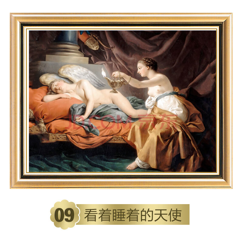 睡美人挂画酒店玄关壁画卧室床头装饰画美式卧室画床头挂画世界名画