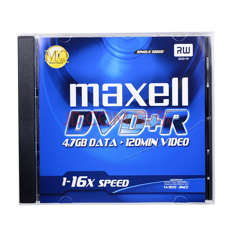 麦克赛尔（maxell）DVD+R光盘 刻录光盘 光碟 空白光盘 16速4.7GB 1片盒装，5盒/包