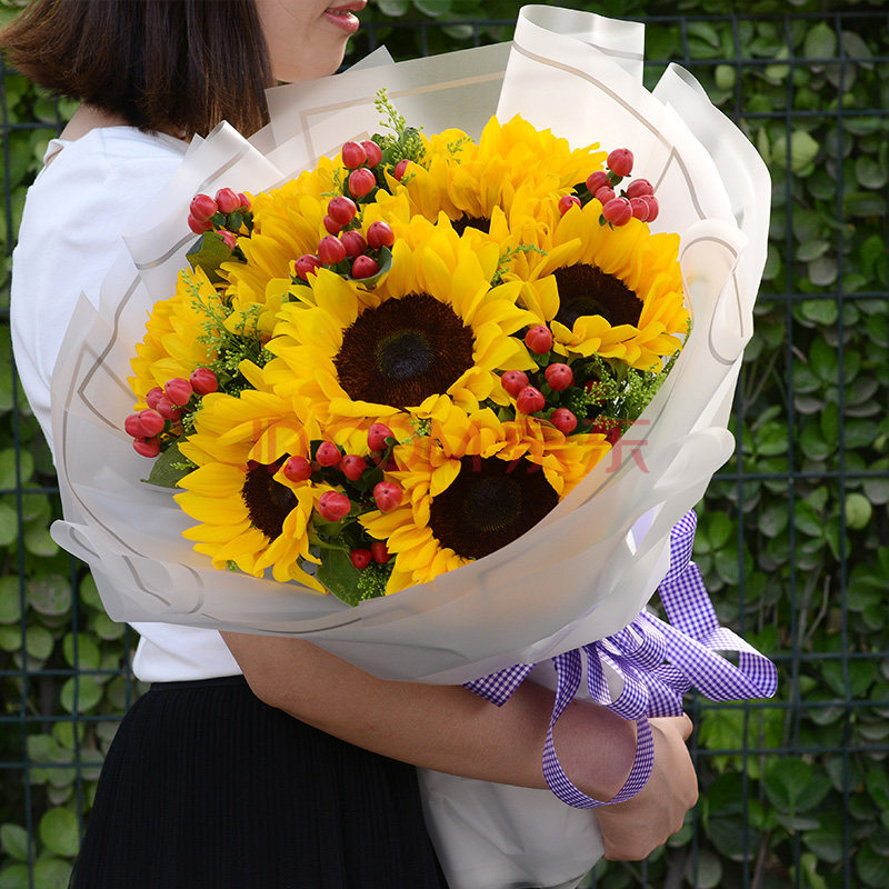 爱清清全国同城鲜花速递向日葵花束送男生爸爸老公生日毕业季礼物北京