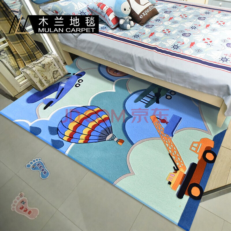 卡通可爱卧室房间沙发床前床边毯长方形榻榻米手工雕花可定制地毯天