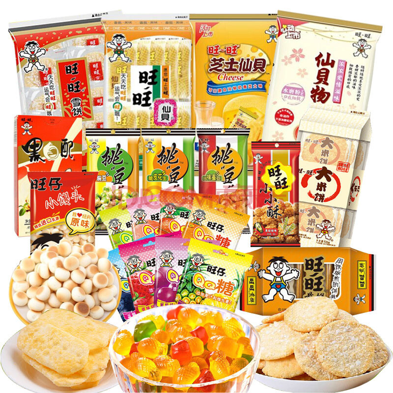 旺旺 休闲零食品系列 旺仔qq糖芝士仙贝物语煎饼小馒头小小酥 仙贝